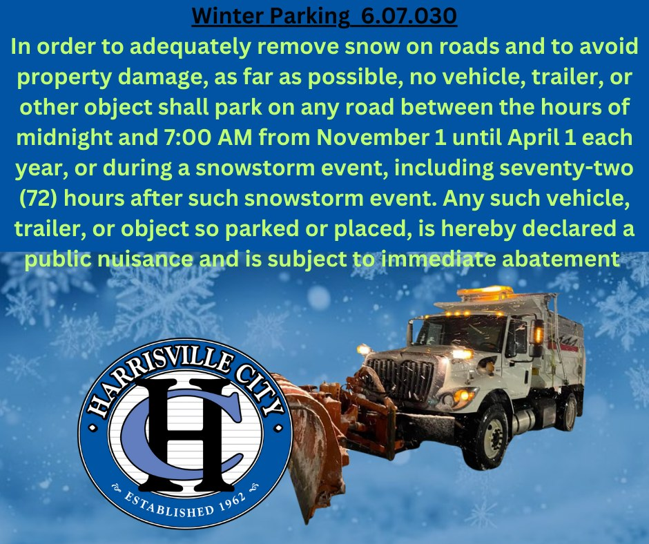 Winter parking graphic.